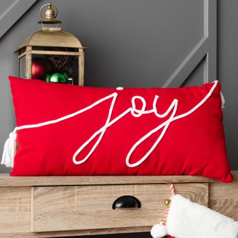 Joy christmas outlet pillow